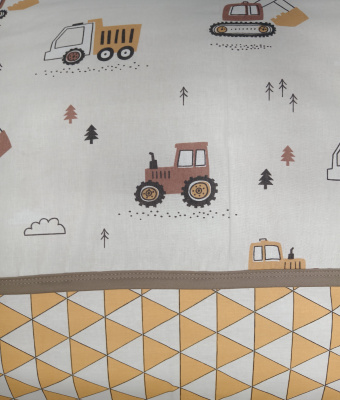 "БАЮШКИ" ш4279/0* - комплект в кроватку (без балдахина, на резинке) ("Машинки" - кремовый)