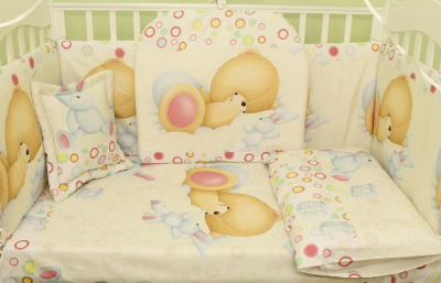 КПБ "Фантики" (100х140, САТИН) ш2320 (Спящий Мишка)