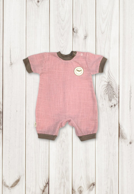Полукомбинезон - песочник "Лёнушка" ш02/23 (розовый (р-р 62см))