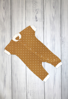 Комбинезон с коротким рукавом "ЭКОСТИЛЬ-3" ш709/11 (охра (р-р 68см))