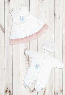 Комплект детский "Зайка" ш111/240 (розовый (р-р 56-62см))