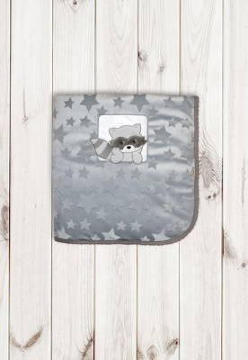 Одеяло-плед "ЕНОТ СЕНЯ-ГОША" (90х90см) ш600/5 (серый)