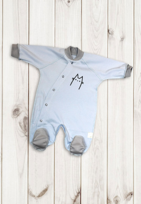 Комбинезон без подкладки "ЕЖИКИ" ш907/11 (голубой (р-р 56см))