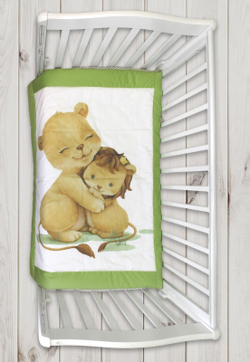 "ПЛЮШИ" ш4275/0 - комплект в кроватку (без балдахина)  ("Львята" - капучино)