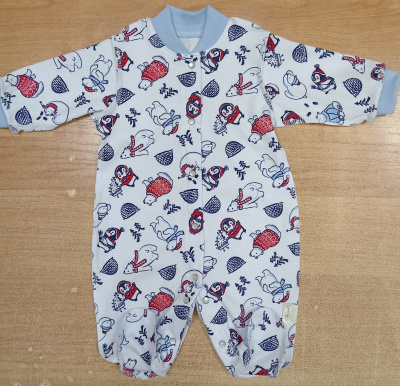 Комбинезон без подкладки "ЗВЕЗДОПАД" ш111/19 (мишки (р-р 56см))