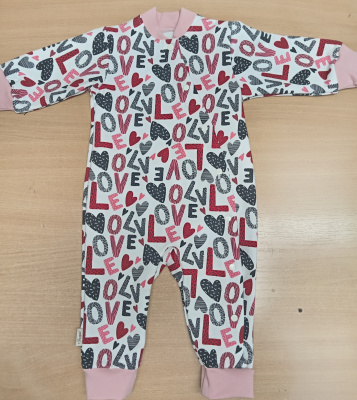 Комбинезон без подкладки "Names" ш900/9  (розовый (р-р 68см))