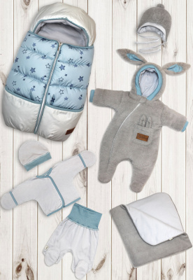 "ЗАЙЧИШ" ш240/2 - комплект на выписку (голубой)