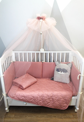 "ЕНОТ СЕНЯ-ГОША" ш4291 - комплект в кроватку (розовый)