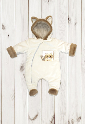 Комбинезон на синтепоне "ЕНОТ СЕНЯ - ГОША" ш973/240 (капучино (р-р 68см))