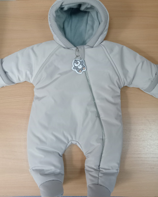 Комбинезон на синтепоне "ЛАПШУЛЯ" ш973/10** (серый (р-р 74см))