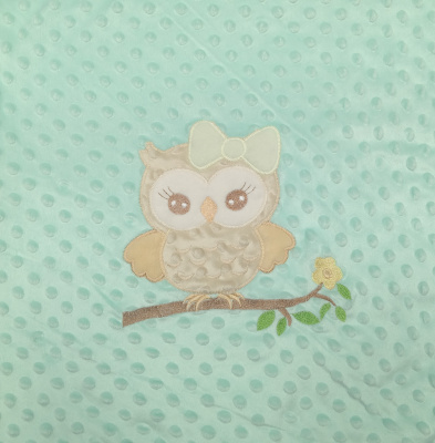 Одеяло - плед "СОВЯТА" (90х90см) ш618 (ментол)