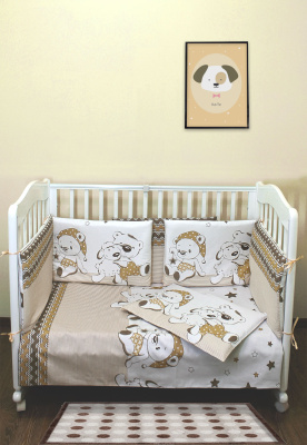 "ПОСИДЕЛКИ-2" ш4043/0 - комплект в кроватку (без балдахина, сатин)