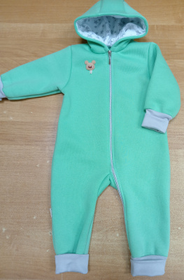 Комбинезон без подкладки (откр.ножки) ш900/4** (салатовый (р-р 74-80см))