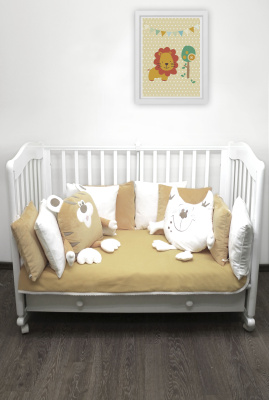 Борт в кроватку "Балуша" ш4484 (кремовый)