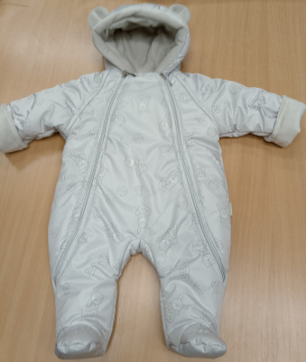 Комбинезон на синтепоне "ФОНАРИКИ" ш991 (серый (р-р 62см))