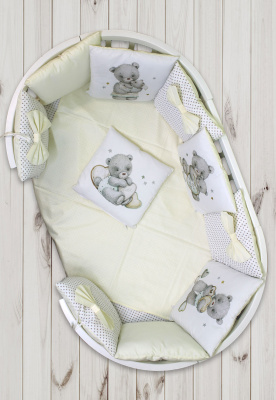 "ЛАПУСЯКИ" ш4269/0 - комплект в кроватку (без балдахина) ("Любимый малыш" - салатовый)