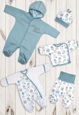 Набор трикотажный "Плюшмен" (5 предм.) ш220/27 (голубой (р-р 56см))