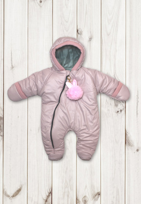 Комбинезон на синтепоне "ЛАПШУЛЯ" ш973/10** (чайная роза (р-р 74см))