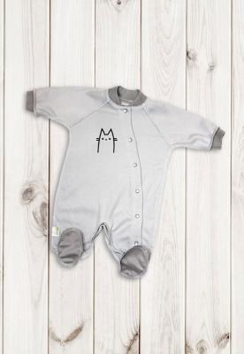 Комбинезон без подкладки "ЕЖИКИ" ш907/11 (серый (р-р 56см))