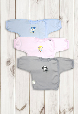 Распашонка на кнопках с открытыми ручками (интерлок) ш901