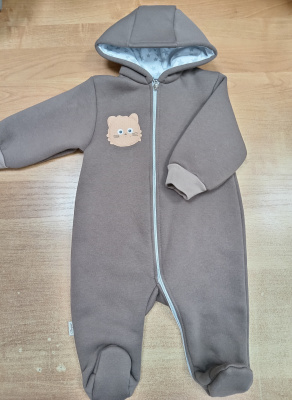 Комбинезон без подкладки (плотный футер) ш900/4* (шоколад (капучино) (р-р 62см))