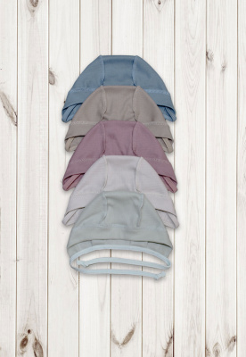 Чепчик "Лапшуля-2" (интерлок) ш05/21 (серый (р-р 38см))