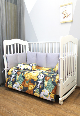 "ИГРУШКИ ПРОВАНС" ш4283/0 - комплект в кроватку (без балдахина) (серый)