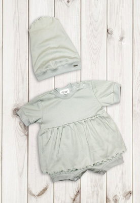 Полукомбинезон - песочник "Лапшуля-2" ш02/27 (светло- оливковый (р-р 68см))