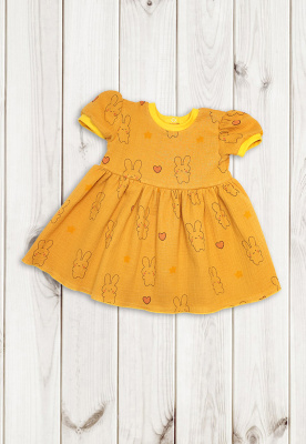 Платье детское "Муслинка" ш111/121 (охра (р-р 80см))