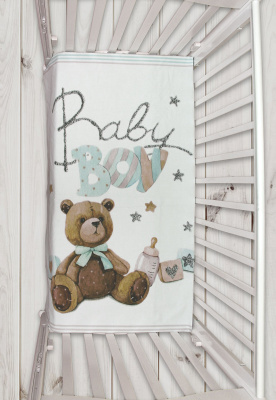 "ЛАПУСЯКИ" ш4269/0 - комплект в кроватку (без балдахина) ("Мишка Бэби" - мальчик)