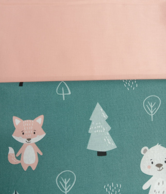 "ЛАПКИ" ш4278 - комплект в кроватку ("Полянка" - розовый)