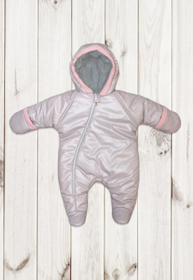 Комбинезон на синтепоне "ЛАПШУЛЯ" ш973/10** (розовая пудра (р-р 68см))