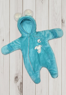 Комбинезон на синтепоне "ОДУВАНЧИК" (с шапочкой) ш974/1 (мальчик (р-р 56-62см))