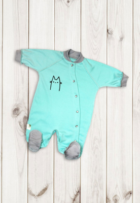 Комбинезон без подкладки "ЕЖИКИ" ш907/11 (салатовый (р-р 56см))