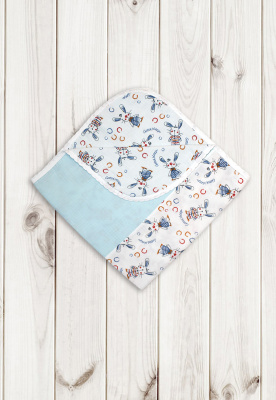 Плед муслиновый "МУСЛИНКА" (80х80см) ш600/13 (мальчик (зайки))