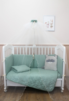 "ЕНОТ СЕНЯ-ГОША" ш4291 - комплект в кроватку (оливковый)