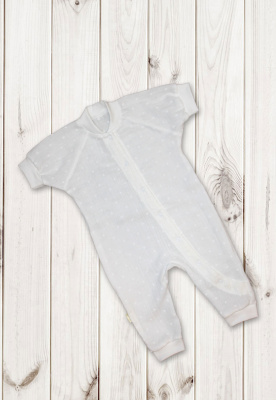 Комбинезон с коротким рукавом "ЭКОСТИЛЬ-3" ш709/11 (экрю (р-р 68см) )