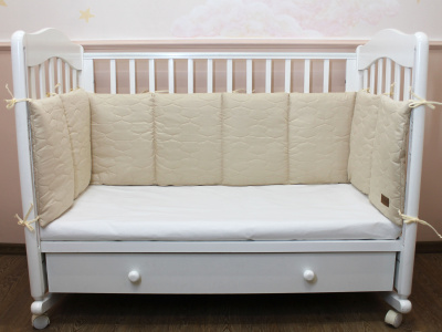 Борт-охранник 4-х сторонний "Енот Сеня-Гоша" ш4491 (экрю)