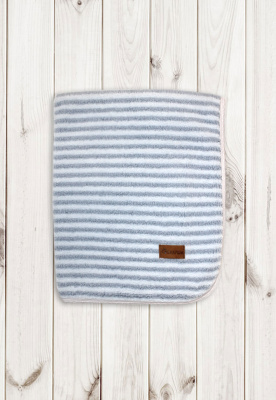 Одеяло - плед "ПОЛОСАТИК" (80х100см) ш600/9 (серо-голубой)