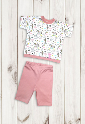 Комплект детский "Лёсик" ш111/125 (розовый (р-р 86-92см))