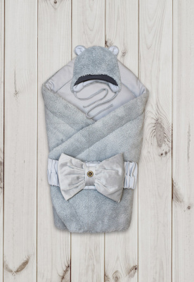 "МИШКА ТОПТЫЖКА" ш220/150* - комплект на выписку (3 предм.) (серый)