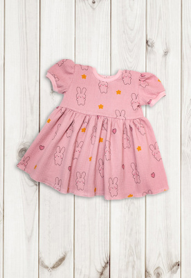 Платье детское "Муслинка" ш111/121 (пыльная роза (р-р 86см))