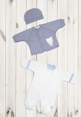 Комплект детский "Эшли" ш111/38* (серо-голубой (р-р 56-62см))