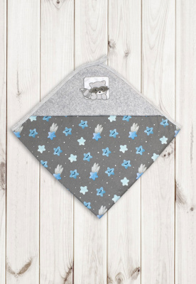 Пелёнка с уголком "Енот Сеня-Гоша" (90х90см) ш650/240