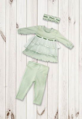 Комплект детский "Настюша" ш111/102  (светло-оливковый (р-р 56-62см))