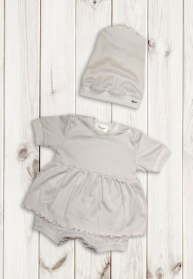 Полукомбинезон - песочник "Лапшуля-2" ш02/27 (кремовый (р-р 68см))