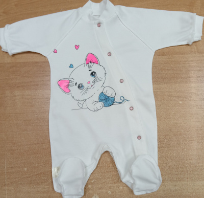 Комбинезон без подкладки "ХИТРЮША" ш709/5 (розовый (р-р 56см))