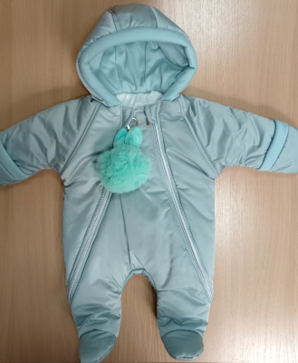 Комбинезон на синтепоне "ГЛЭМИ" ш973/10 (светло-оливковый (р-р 62см))