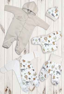 Набор трикотажный "Плюшмен" (5 предм.) ш220/27 (кремовый (р-р 56см))