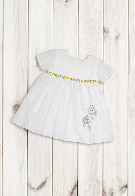 Платье детское "Лёнушка" ш111/126 (белый (р-р 80-86см))